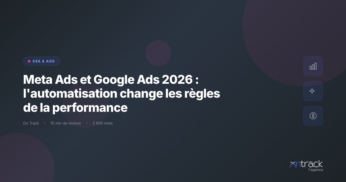 Meta Ads et Google Ads 2026 : automatisation et performance publicitaire - On Track