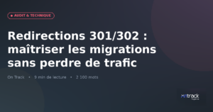 Redirections 301/302 : maîtriser les migrations sans perdre de trafic